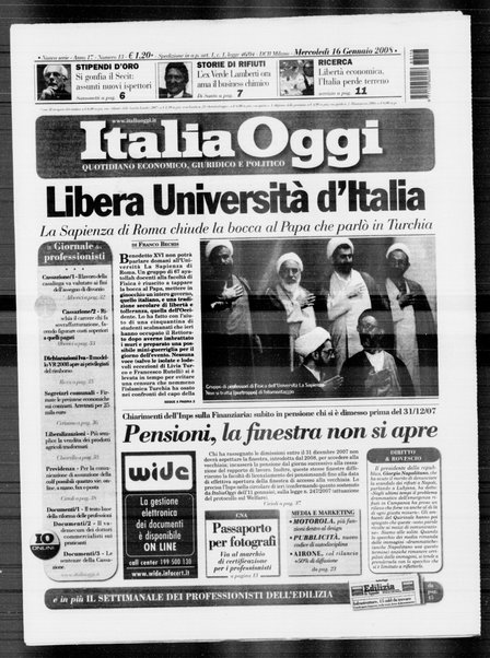 Italia oggi : quotidiano di economia finanza e politica